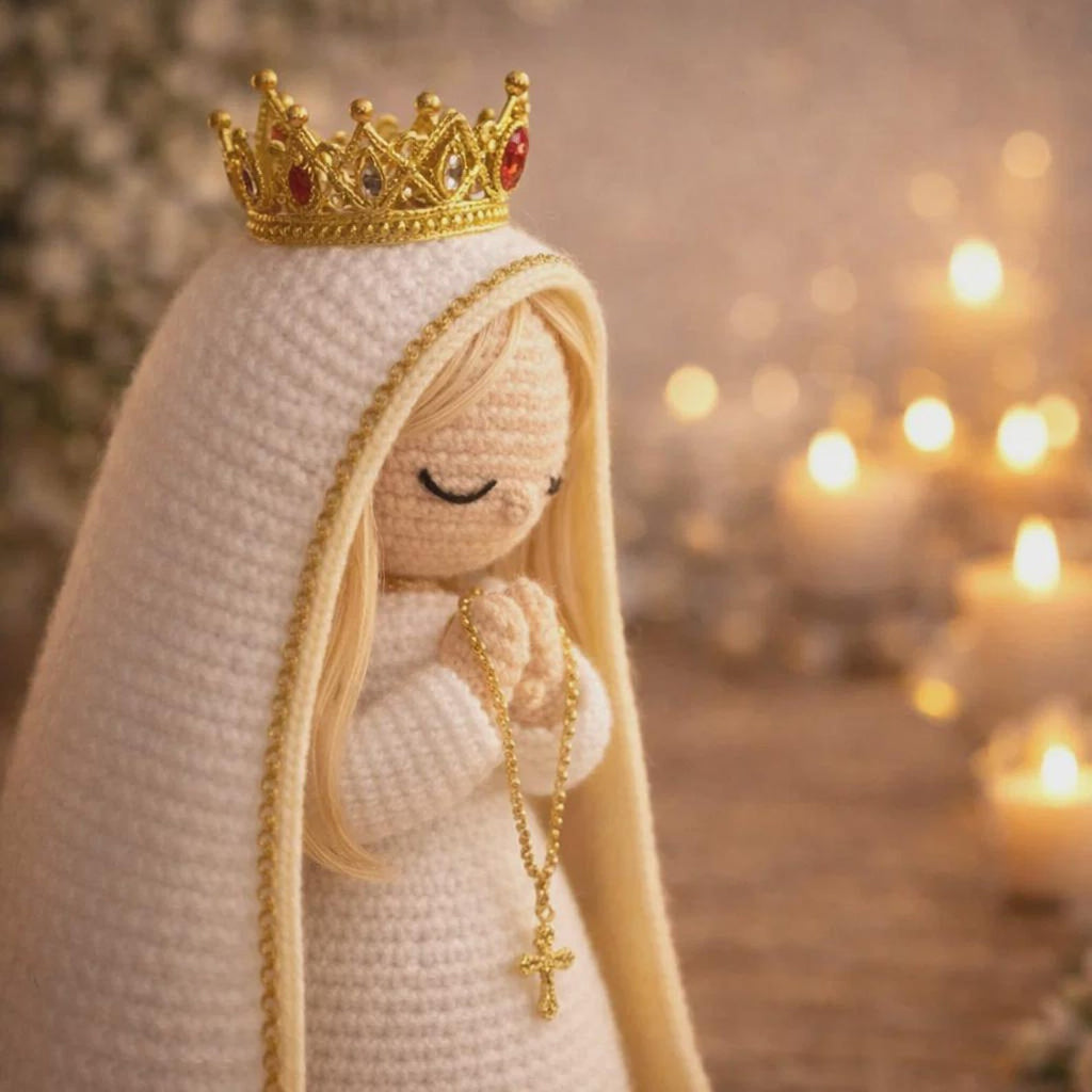 Gehäkelte Marienpuppe als Erinnerungsstück – Ansicht 4 – Maschenblüte