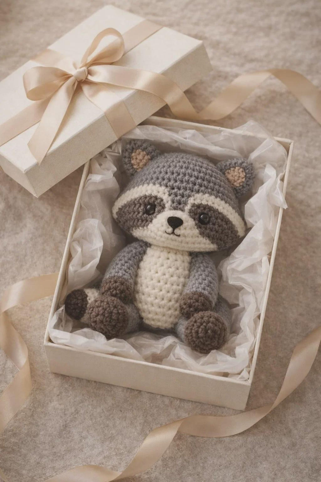 Gehäkelter Waschbär als Amigurumi-Figur – Ansicht 5 – Maschenblüte