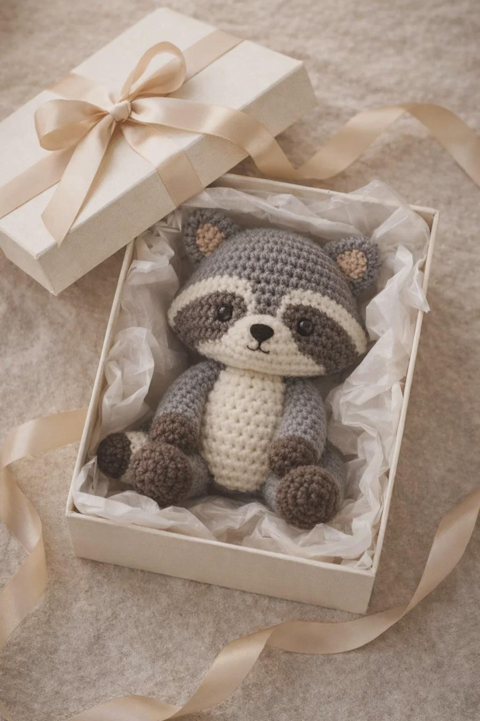 Gehäkelter Waschbär als Amigurumi-Figur – Ansicht 5 – Maschenblüte