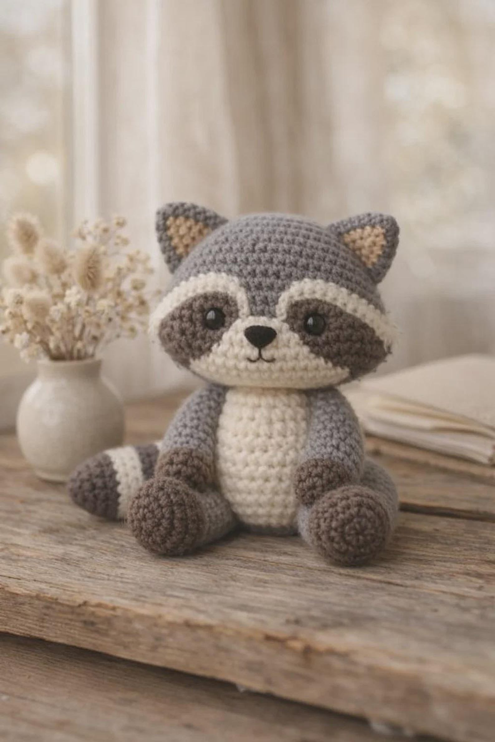 Gehäkelter Waschbär als Amigurumi-Figur – Ansicht 6 – Maschenblüte