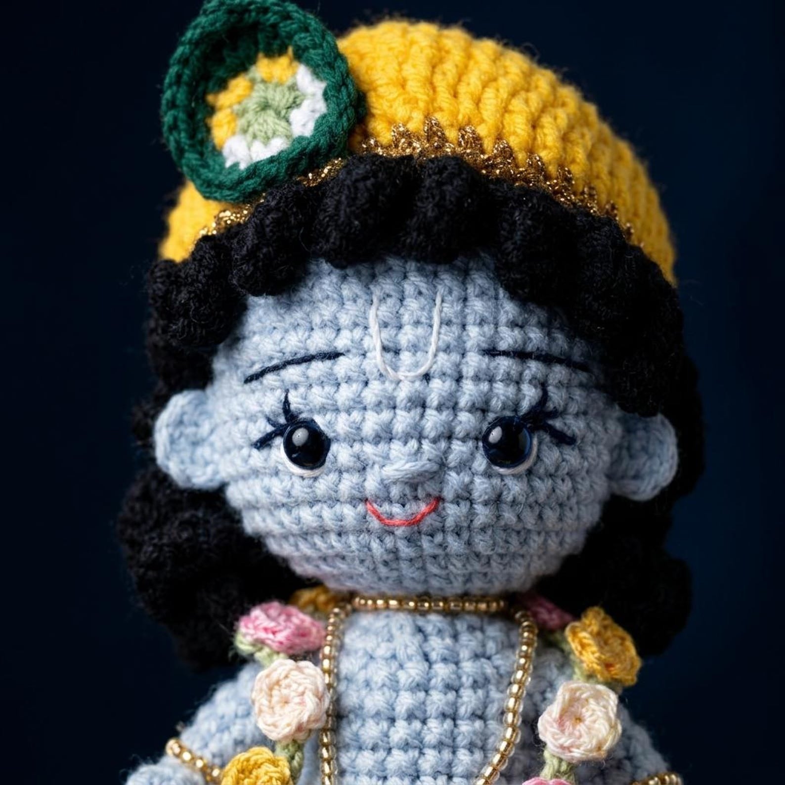 Gehäkelte Krishna-Puppe – Ansicht 3 – Maschenblüte