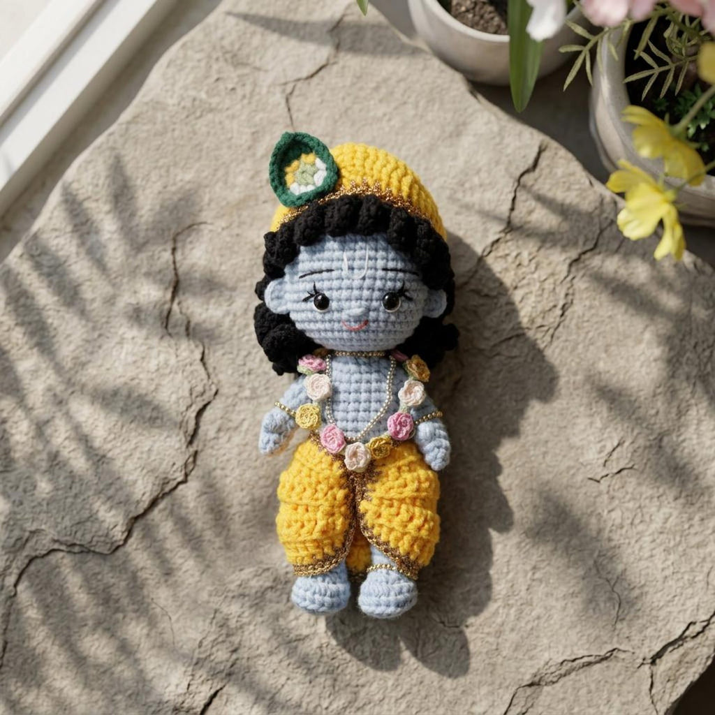 Gehäkelte Krishna-Puppe – Ansicht 6 – Maschenblüte