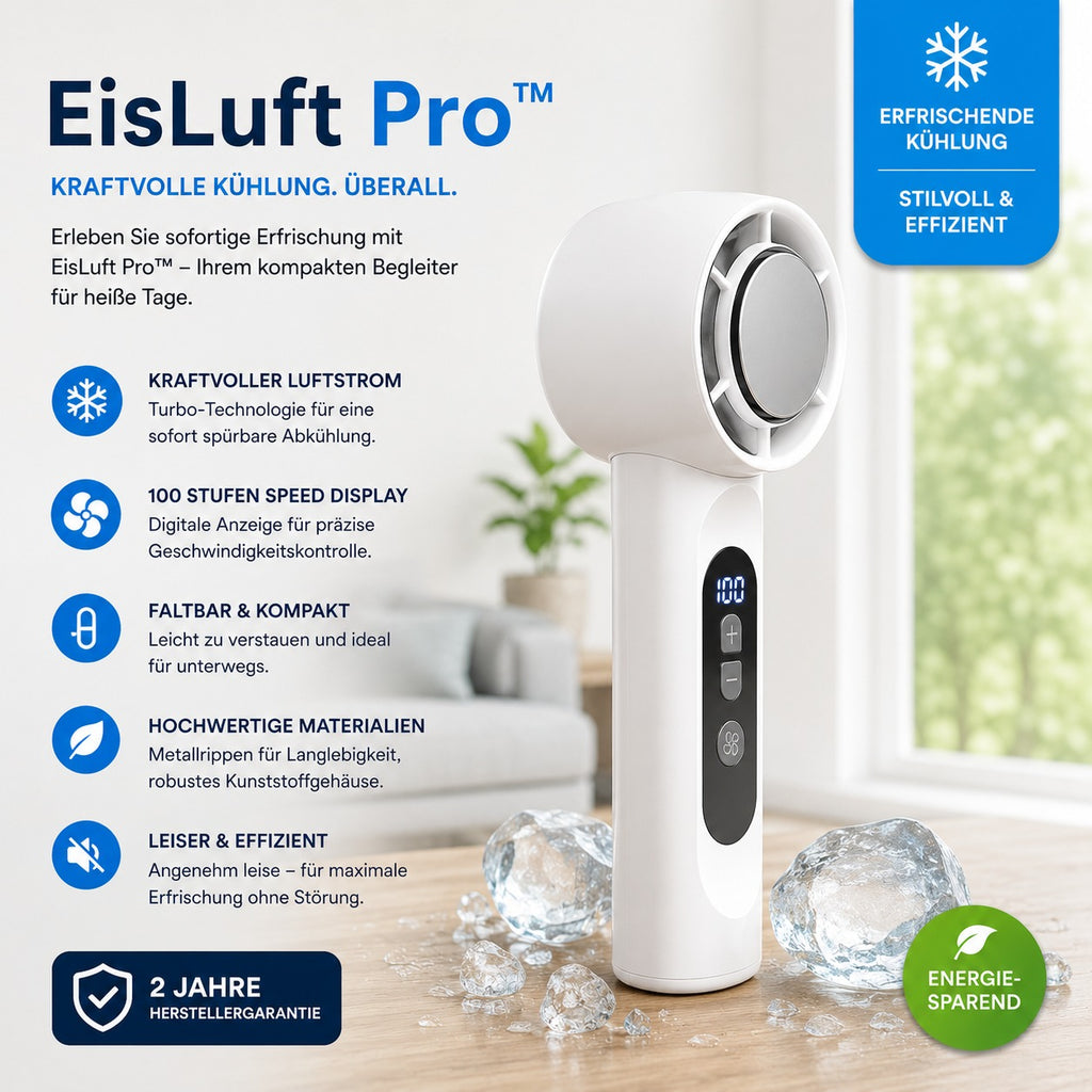 EisLuft Pro kompakter USB-C-Ventilator – Produktansicht 1