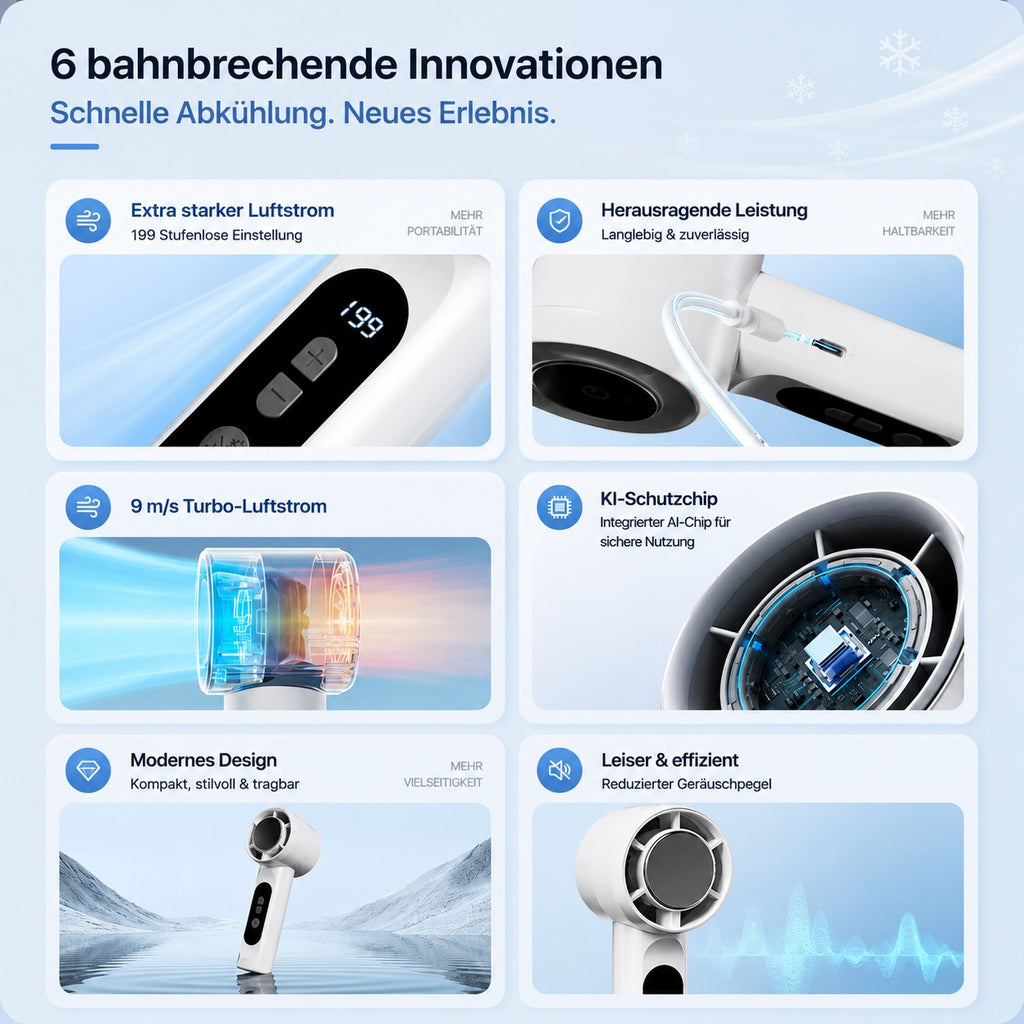 EisLuft Pro kompakter USB-C-Ventilator – Produktansicht 9