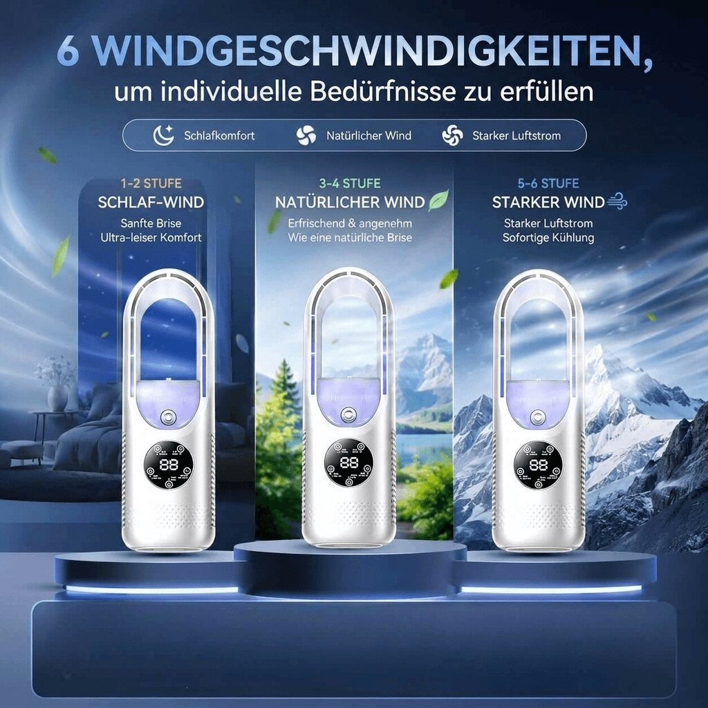 FlüsterKühl kompakter rotorloser Tischventilator – Produktansicht 4