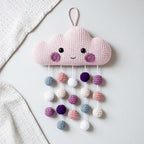 Gehäkeltes Wolken-Mobile, Kinderzimmer-Wandkunst, Amigurumi-Hängespielzeug, Babyparty-Geschenk