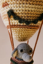 Heißluftballon-Baby-Mobile, Dschungel-Safari-Krippen-Mobile, handgefertigtes gehäkeltes Tier-Mobile, Boho-Kinderzimmer-Dekor für Baby Junge oder Mädchen